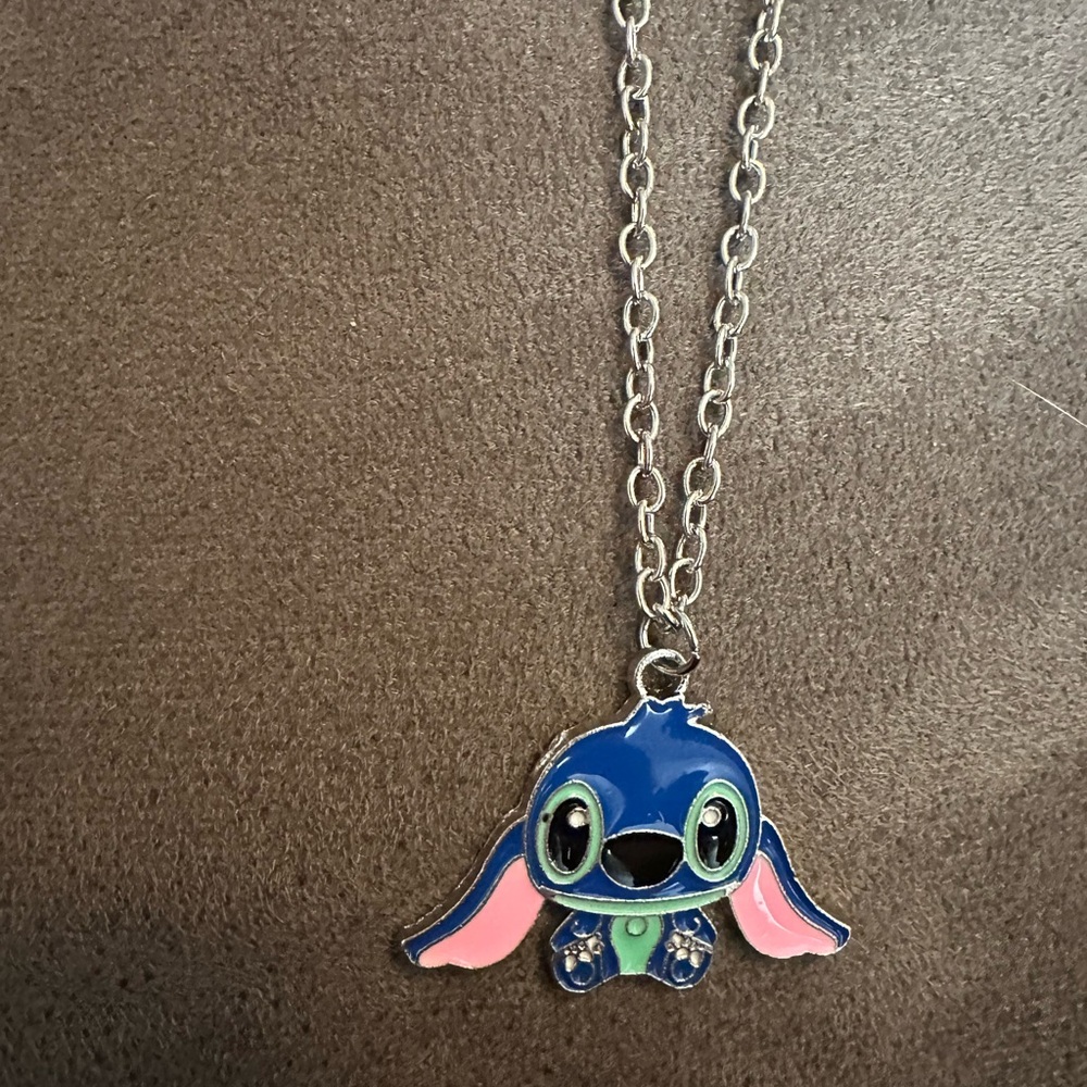 NEW NWOT Blue and Pink Kids STITCH Necklace. MUST BE BUNDLED